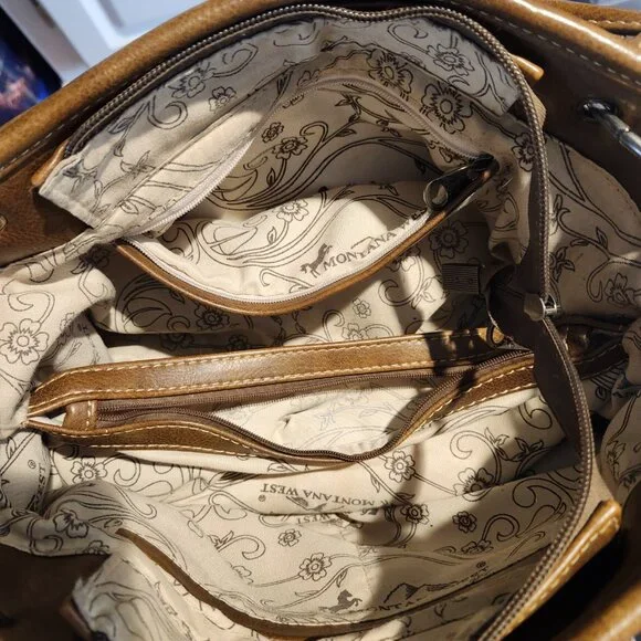 Montana West Purse / Brown and Turquoise - Picture 5 of 13